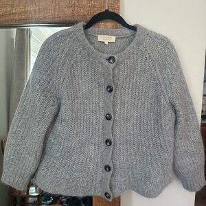 Sezane Emile Cardigan in Mottled Grey